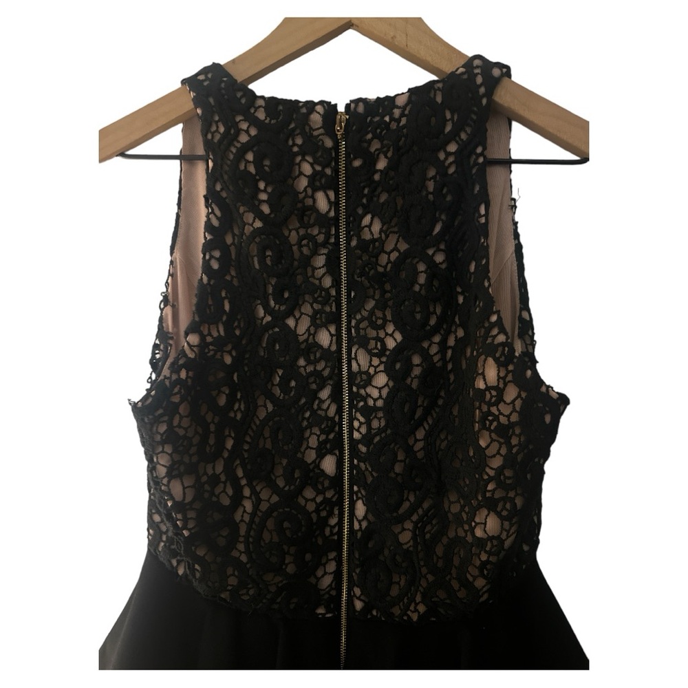 Blessed Are The Meek Lace Peplum Party Dress Sleeveless Black Size 1 - Picture 9 of 14
